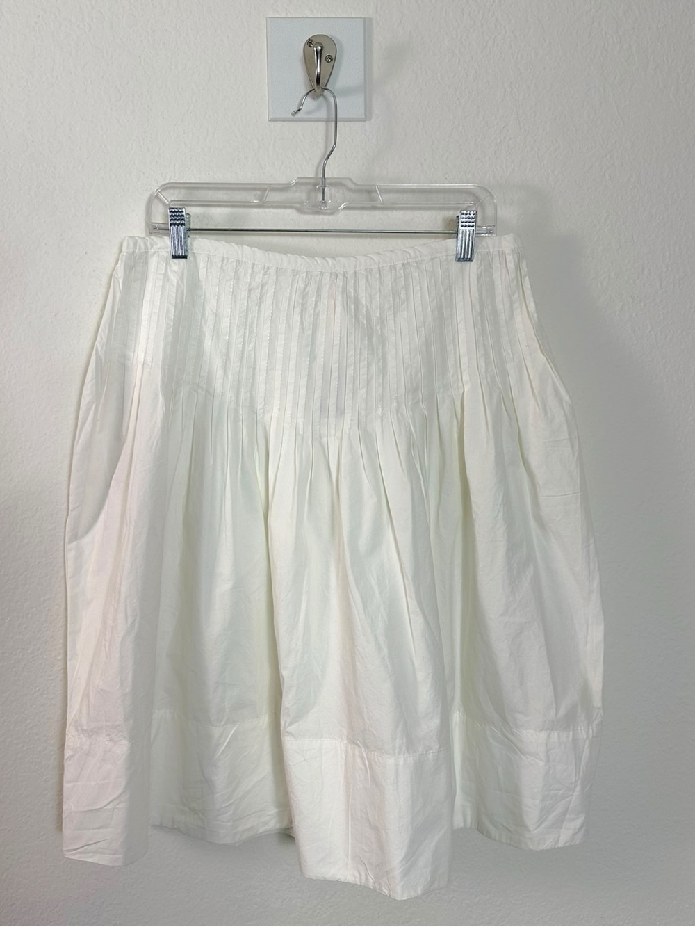 Free People Dainty Bohemian Vottage Peyton Pintuck Midi Skirt White Size 14 NWT - Picture 7 of 12